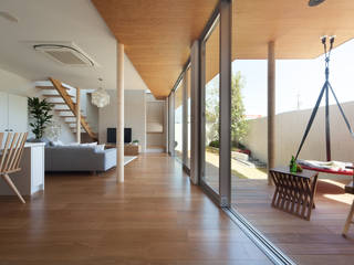 とおり庭の家, 建築設計事務所 KADeL 建築設計事務所 KADeL Modern Living Room