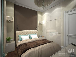 Дизайн интерьера в новостройке , 55 кв. м в ЖК Мос-Анжелес, Ad-home Ad-home Classic style bedroom