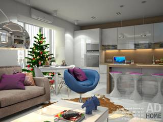 Современный дизайн интерьера,53 кв. м в ЖК Успенские горки, Ad-home Ad-home Modern living room