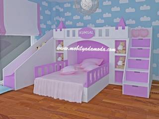 Kumsal'ın Odası/Hatay/Şatolu Kaydıraklı Oda, MOBİLYADA MODA MOBİLYADA MODA Modern nursery/kids room