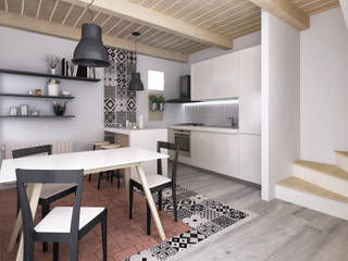 Ristrutturazione di un rustico_InteriorBE, Architetto Luigia Pace Architetto Luigia Pace Modern Kitchen Wood White