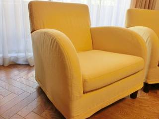 b6b Baycity Reupholstered, （株）工房スタンリーズ （株）工房スタンリーズ 모던스타일 거실 천연 섬유 베이지