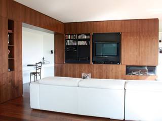 Interieur Appartment, studio k interieur en landschapsarchitecten studio k interieur en landschapsarchitecten Modern Living Room
