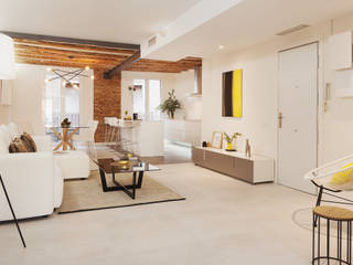 Home Staging para Inversores Inmobiliarios, Markham Stagers Markham Stagers Salones de estilo moderno Ladrillos Blanco