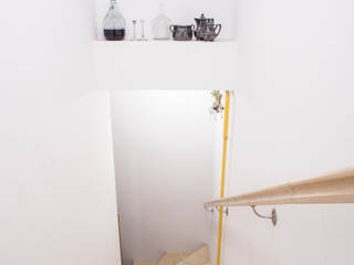 Parter w domu jednorodzinnym, Patyna Projekt Patyna Projekt Scandinavian style corridor, hallway& stairs Plywood