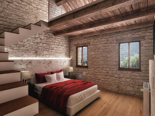 Appartamento in montagna, Architetto Luigia Pace Architetto Luigia Pace Rustic style bedroom Wood Wood effect