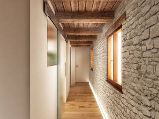 Appartamento in montagna, Architetto Luigia Pace Architetto Luigia Pace Rustic style corridor, hallway & stairs Wood Wood effect