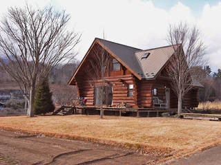 Log Cabin beside Japan Alps, Cottage Style / コテージスタイル Cottage Style / コテージスタイル Wiejskie domy Drewno O efekcie drewna