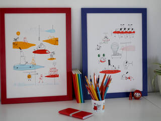 "Birds" / sérigraphies / screen prints, Joanna Wiejak Joanna Wiejak Nursery/kid’s room کاغذ