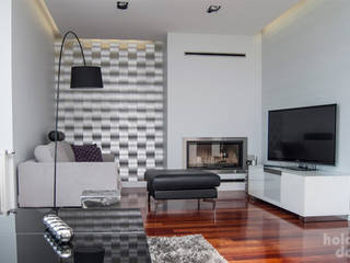 METAMORFOZY II, HOLADOM Ewa Korolczuk Studio Architektury i Wnętrz HOLADOM Ewa Korolczuk Studio Architektury i Wnętrz Minimalist living room