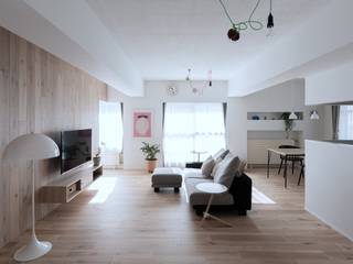 Renovation 104, 一色玲児 建築設計事務所 / ISSHIKI REIJI ARCHITECTS 一色玲児 建築設計事務所 / ISSHIKI REIJI ARCHITECTS Scandinavian style living room