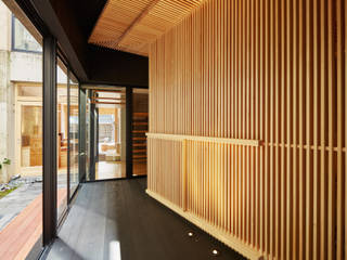 移動茶室, 梶浦博昭環境建築設計事務所 梶浦博昭環境建築設計事務所 Minimalist media room Wood Wood effect