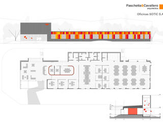 ​Oficinas Sotic S.A., Paschetta&Cavallero Arquitectos Paschetta&Cavallero Arquitectos 인더스트리얼 서재 / 사무실