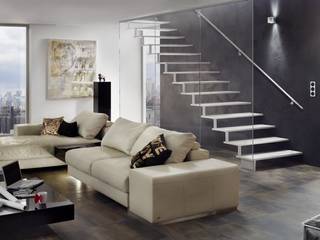 ESCALIER EN ALUMINIUM, Passion Escaliers Passion Escaliers Modern corridor, hallway & stairs