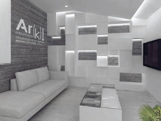 S.Q.UARE_House, arkfattoriale arkfattoriale Ruang Keluarga Modern