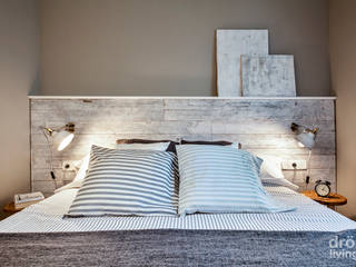 32 m2 mediterráneos, Dröm Living Dröm Living Mediterranean style bedroom Beds & headboards