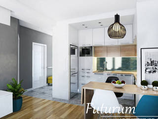 Projekt wnętrza mieszkania 39 m2 , Warszawa, Futurum Architecture Futurum Architecture Modern Kitchen