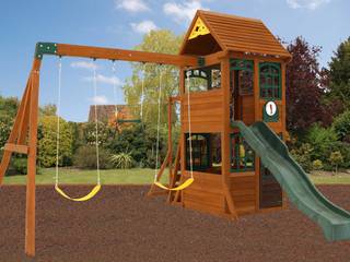 Next Generation Climbing Frames: A set full of fun features to keep your children entertained, Selwood Products Ltd Selwood Products Ltd Moderner Garten Holz Rot