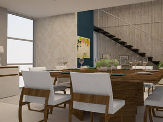 Casa Dzitya, CONTRASTE INTERIOR CONTRASTE INTERIOR Modern Yemek Odası