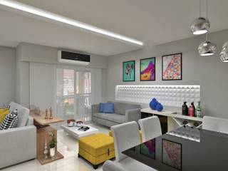 Apartamento Costa Rodrigues, Marcos Assmar Arquitetura | Paisagismo Marcos Assmar Arquitetura | Paisagismo ห้องนั่งเล่น