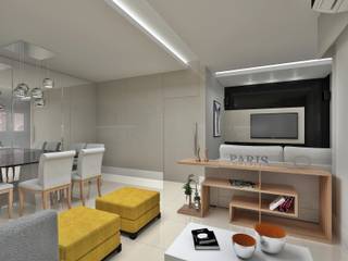 Apartamento Costa Rodrigues, Marcos Assmar Arquitetura | Paisagismo Marcos Assmar Arquitetura | Paisagismo 모던스타일 거실