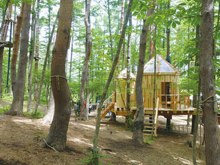 fuji tree house, 株式会社エキップ 株式会社エキップ Media room Wood Wood effect