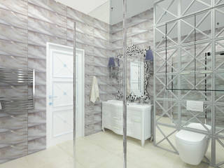Дизайн первого этажа ИЖД, Андреева Валентина Андреева Валентина Classic style bathroom Tiles