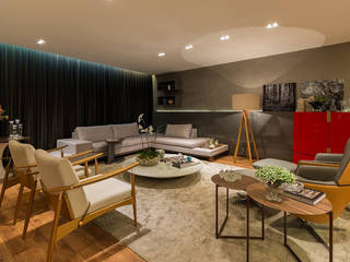 Sala de estar e jantar, Flaviane Pereira Flaviane Pereira Modern living room