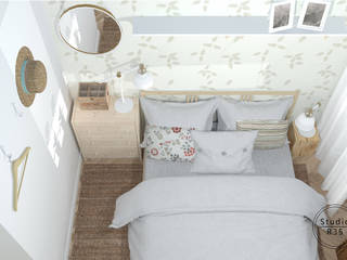 Bielany, Studio R35 Studio R35 Scandinavian style bedroom