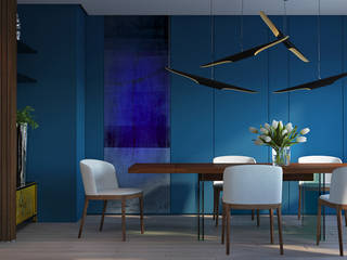 Пентхаус с камином, Artichok Design Artichok Design Scandinavian style living room