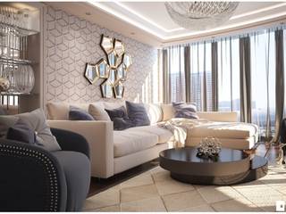 Квартира Art Deco, GM-interior GM-interior Phòng khách phong cách chiết trung