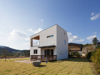 가평 네모정자집, 리슈건축 리슈건축 Modern Houses