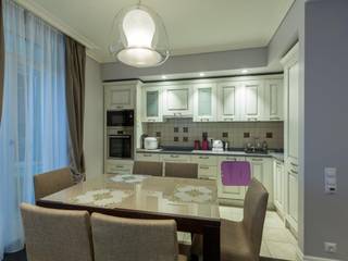 Реализована квартира с двумя спальнями в ЖК «Переделкино ближнее», ARTteam ARTteam クラシックデザインの キッチン