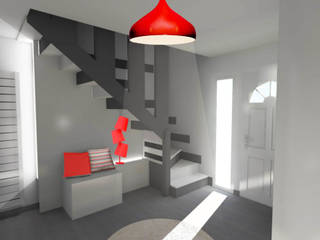 Rénovation/Décoration d'une maison individuelle, Atelier L.A. Design Atelier L.A. Design Modern corridor, hallway & stairs