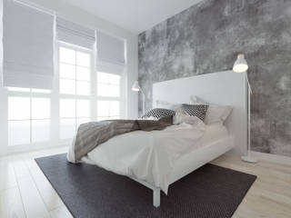 Скандинавский стиль, BURO'82 BURO'82 Scandinavian style bedroom Grey