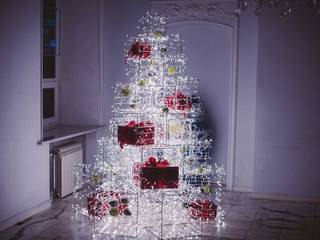 Squared cristmass tree (Кубическая ель), YourStream YourStream Livings de estilo industrial Metal