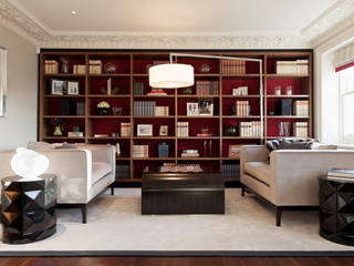 Lancasters Show Apartments - Living Room and Study LINLEY London Moderne Wohnzimmer