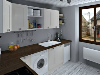 Optimisation d'une cuisine, MJ Intérieurs MJ Intérieurs Kitchen White