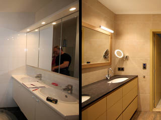 restyling d’une salle de bain , Sfeerontwerp | créateur d'atmosphère Sfeerontwerp | créateur d'atmosphère Baños de estilo moderno