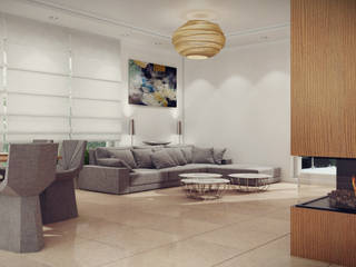 Dom, pow. 210 m2, Chwaszczyno, 3miasto design 3miasto design Modern living room