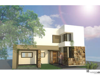 casa D, modulo cinco arquitectura modulo cinco arquitectura Modern home Concrete