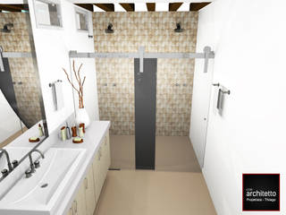 Banheiro Casal luxuoso, Loja Architetto Loja Architetto Baños de estilo moderno