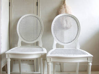 Antike Stühle , Maisondora Vintage Living Maisondora Vintage Living Klassische Esszimmer Holz Weiß