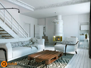 Скандинавское кружево, Artichok Design Artichok Design Scandinavian style living room
