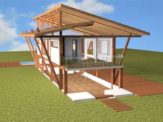 Proyecto kiosco /Valledupar colombia, SIMETRIC ARQUITECTURA INTERIOR SIMETRIC ARQUITECTURA INTERIOR Rustic style house