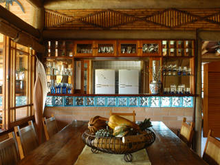 RESIDÊNCIA JRA, MADUEÑO ARQUITETURA & ENGENHARIA MADUEÑO ARQUITETURA & ENGENHARIA Rustic style dining room