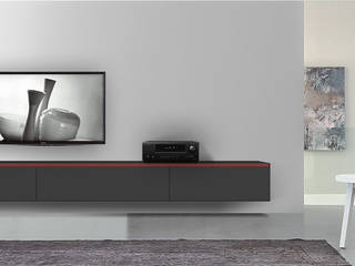 homify Modern Living Room Black TV stands & cabinets