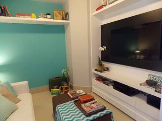 Apartamento Leblon II, Duplex Interiores Duplex Interiores Moderner Multimedia-Raum