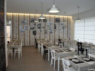 RISTORANTE + PESCHERIA, luca troiani architetto luca troiani architetto مساحات تجارية