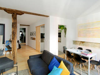 Reforma vivienda Salones de estilo moderno de Garmendia Cordero arquitectos Moderno